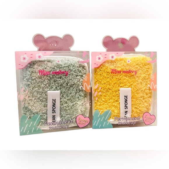 Miss Mistery Other - Reusable Makeup Remover Sponges | The Ultimate Facial Cleansing Pad - Sage/Gold